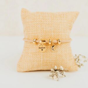 Pulsera Oro Grabada "Mamá" con Circonita - Super Mamá - Imagen 3