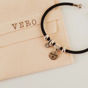 Pulsera Plata Personalizada "Super Mamá" con Circonita - Imagen 5