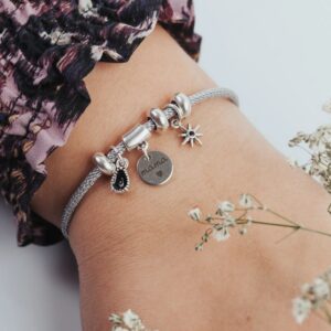 Pulsera Plata Personalizada Super Mamá - Imagen 2