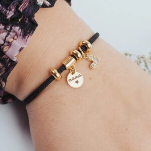 Pulsera Oro Grabada "Mamá" con Circonita - Super Mamá - Imagen 6