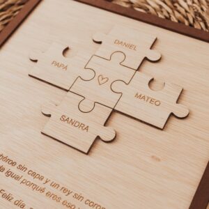 Cuadro Puzzle Familia & Papá Personalizado - Imagen 6