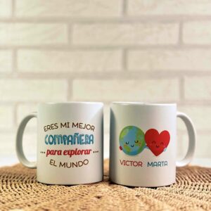 Pack 2 Tazas Personalizadas Pareja «Mejor Compañero»