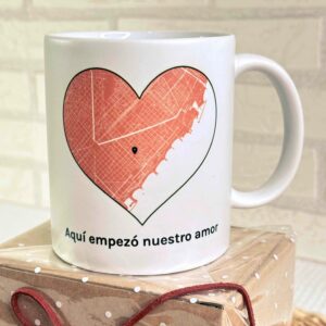 Taza Personalizada Mapa de Amor - Imagen 2