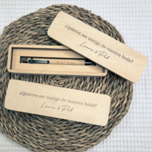 Bolígrafo Bambú Personalizado + Caja Madera 'Testigo' - Imagen 4