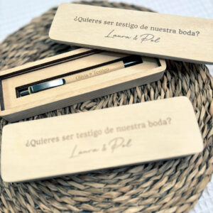 Bolígrafo Bambú Personalizado + Caja Madera 'Testigo' - Imagen 5