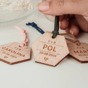 Llavero Hexagonal Boda Personalizado - Imagen 5