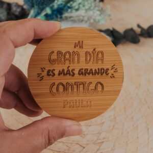 Espejo de Bambú Personalizado Mi Gran Día - Imagen 3