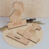 Figura de madera personalizada Los Siguientes con nombres grabados a láser, decoración boda artesanal inloff