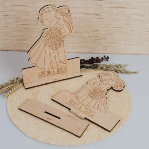 Figura Novios Personalizada Madera