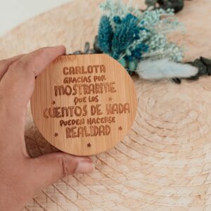 Joyero de Bambú Personalizado "Cuento de Hadas" - Dama de Honor - Imagen 5