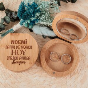 Joyero Bambú Personalizado Dama de Honor - Imagen 3