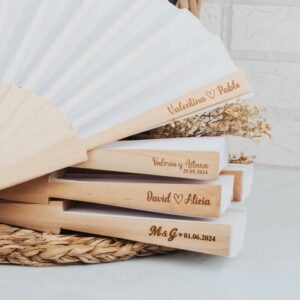 Abanico de Madera Personalizado para Boda - Imagen 5