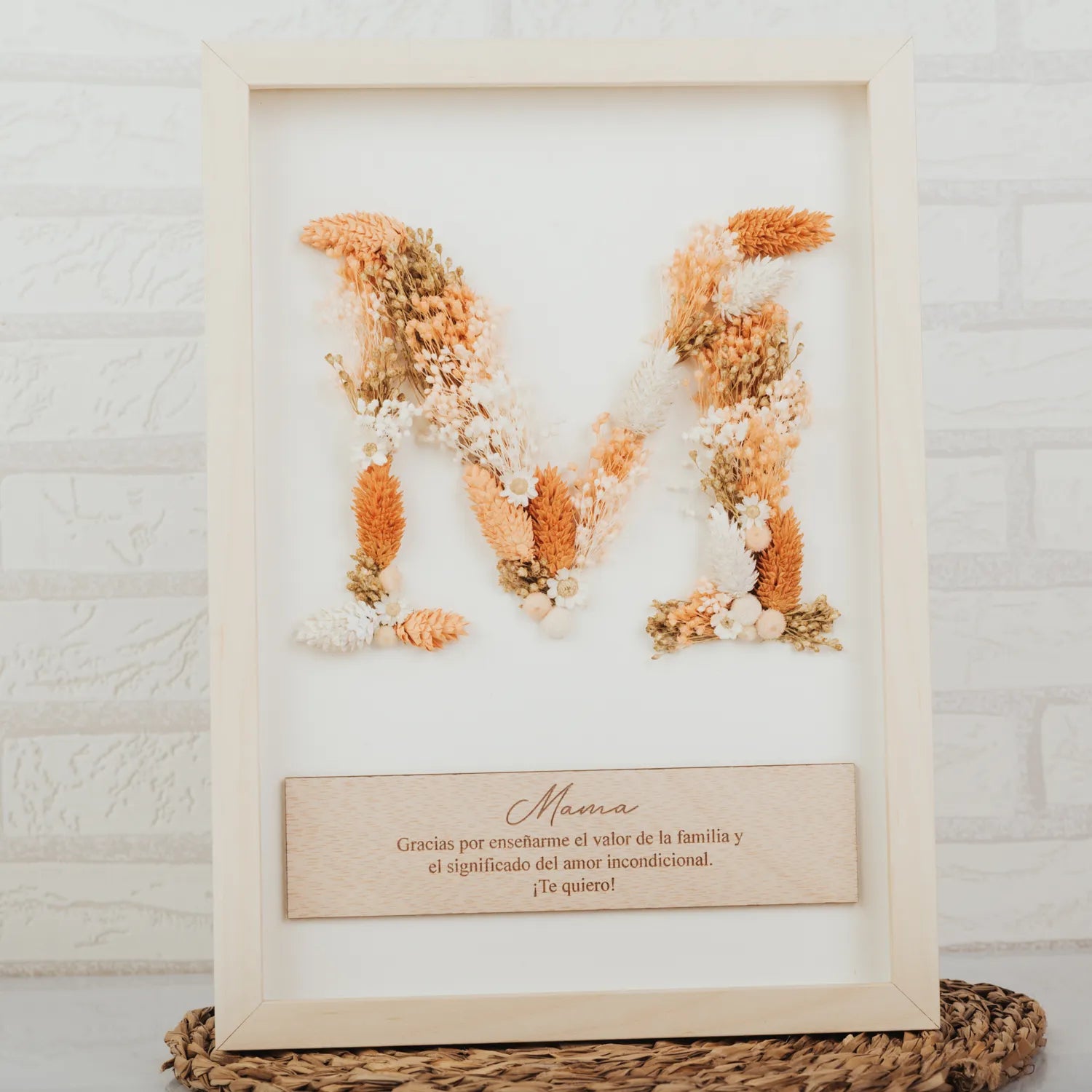 Cuadro Flor Preservada con Inicial Personalizada - Imagen 5