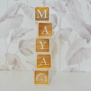 Cubos de Madera Personalizados con Nombre - Imagen 3