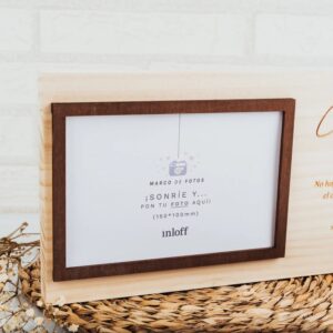 Marco de Fotos de Madera Personalizado con Mensaje Grabado - Imagen 5