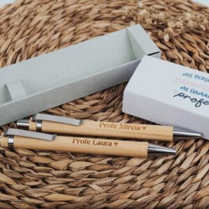Bolígrafo de Bambú Personalizado para Profesores - Imagen 3