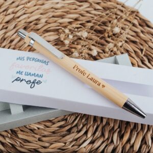 Bolígrafo de Bambú Personalizado para Profesores - Imagen 5