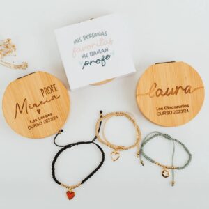 Pack Regalo Profe: Placa Personalizada + Joyero Bambú - Imagen 3