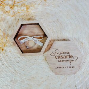 Cajita Anillo Compromiso "Conmigo" Personalizada - Imagen 3