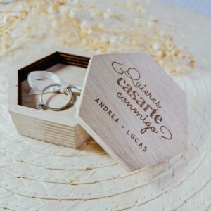 Cajita Anillo Compromiso "Conmigo" Personalizada - Imagen 4