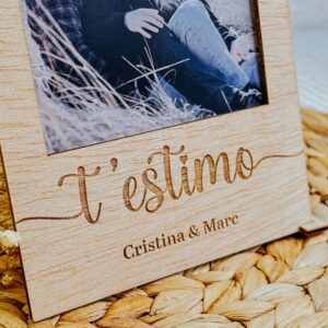 Portafotos Vintage "Te Quiero" Personalizado con Nombres - Imagen 3