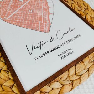 Lámina Cuadro Personalizado Nuestro Lugar con Mapa - Imagen 3