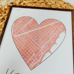 Lámina Cuadro Personalizado Nuestro Lugar con Mapa - Imagen 4