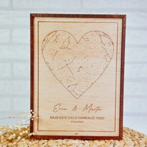Cuadro Mapa Estelar Personalizado «Mi Corazón»