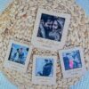 Portafotos imán personalizado Te Amo con foto de pareja y nombres grabados en madera