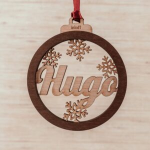 Bola de Navidad Personalizada con Nombre - Figuras de Madera - Imagen 5