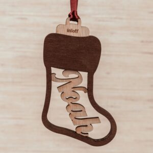Bola de Navidad Personalizada con Nombre - Figuras de Madera - Imagen 8