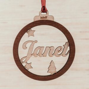 Bola de Navidad Personalizada con Nombre - Figuras de Madera - Imagen 15