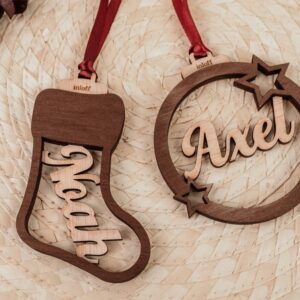 Bola de Navidad Personalizada con Nombre - Figuras de Madera - Imagen 17