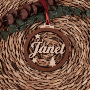 Bola de Navidad Personalizada con Nombre - Figuras de Madera - Imagen 11