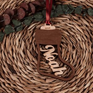Bola de Navidad Personalizada con Nombre - Figuras de Madera - Imagen 13