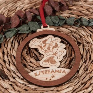 Bola de Navidad Mickey Mouse Personalizada con Nombre - Imagen 4