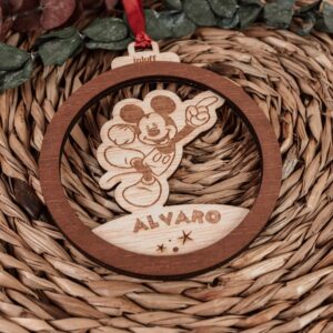Bola de Navidad Mickey Mouse Personalizada con Nombre - Imagen 8
