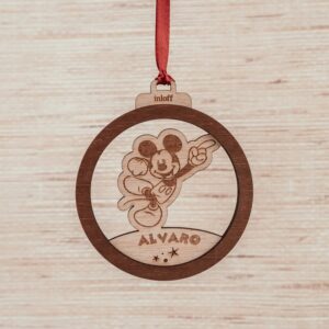 Bola de Navidad Mickey Mouse Personalizada con Nombre - Imagen 9
