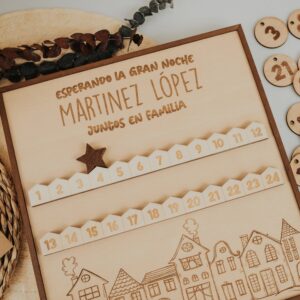 Calendario de Adviento Personalizado en Madera - Imagen 2