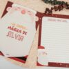 Carta Papá Noel personalizada con nombre Silvia, diseño navideño con Santa Claus, papel para escribir deseos de Navidad - inloff