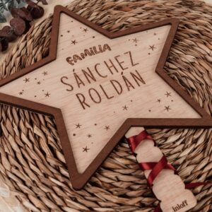 Estrella de Navidad Personalizada con Apellido Familia