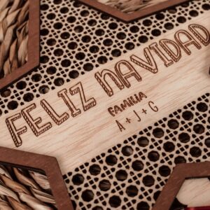 Adorno de Navidad Estrella Mágica Personalizada "Feliz Navidad" - Imagen 6