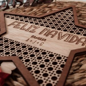 Adorno de Navidad Estrella Mágica Personalizada "Feliz Navidad" - Imagen 7