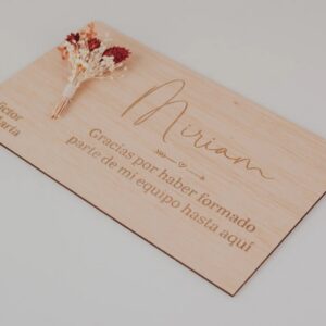 Placa Agradecimiento Boda Personalizada con Flores - Imagen 4