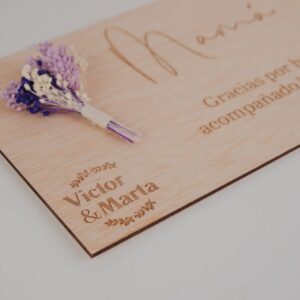 Placa Eres Tú Boda Vintage - Detalle Padrinos y Testigos - Imagen 3