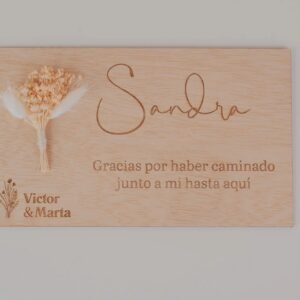 Placa Eres Tú Boda Vintage - Detalle Padrinos y Testigos - Imagen 5