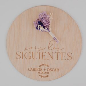 Placa «Sois los Siguientes» Boda Vintage
