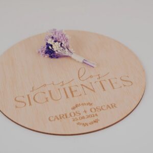 Placa "Sois los Siguientes" Boda Vintage - Imagen 3