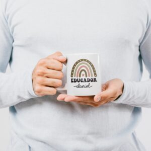 Taza Profe Personalizada Arcoíris - Imagen 6