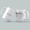 Taza blanca personalizada para profesores con definición de enseñar en colores y nombre personalizado, regalo fin de curso
